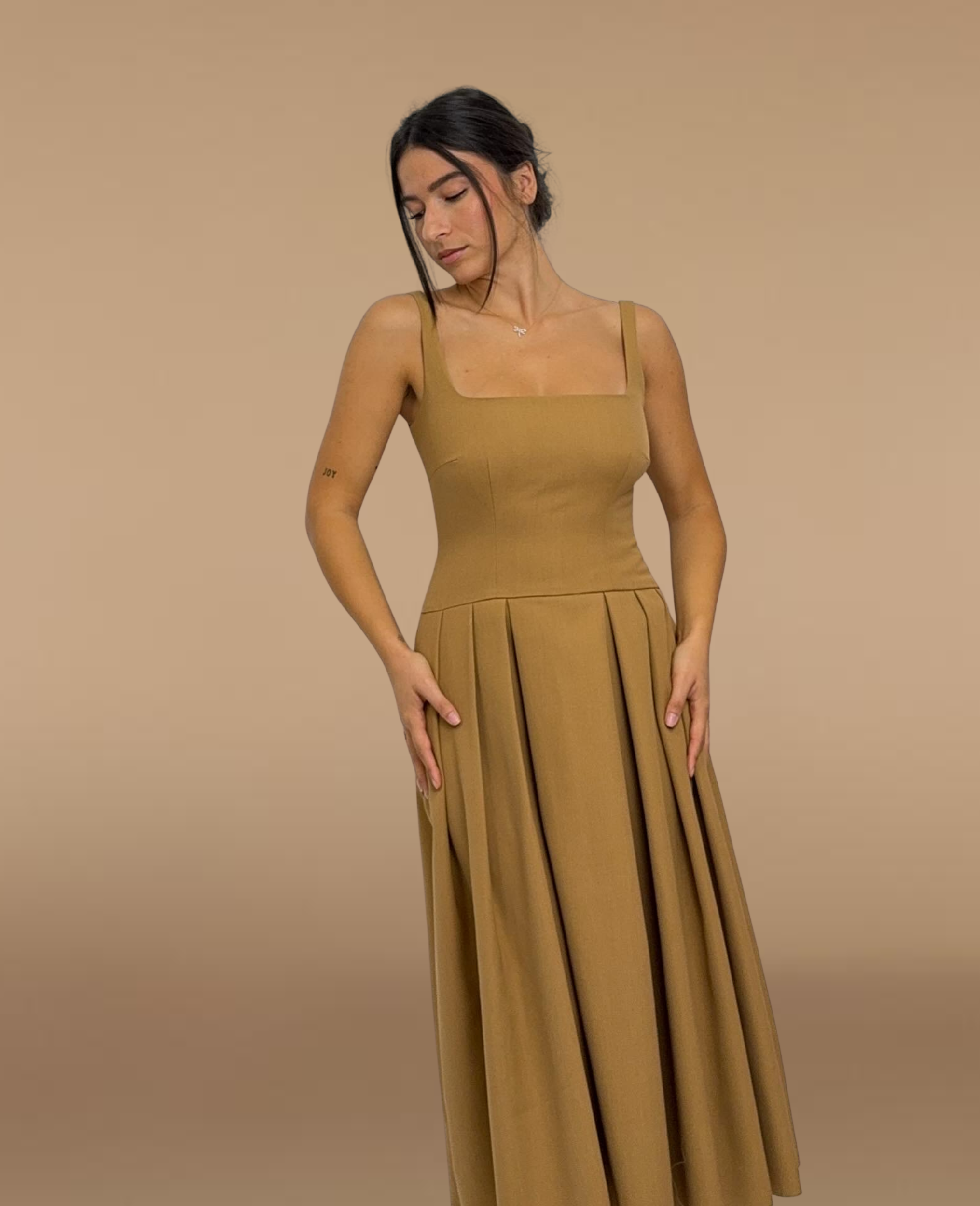 Camelia Wool Midi